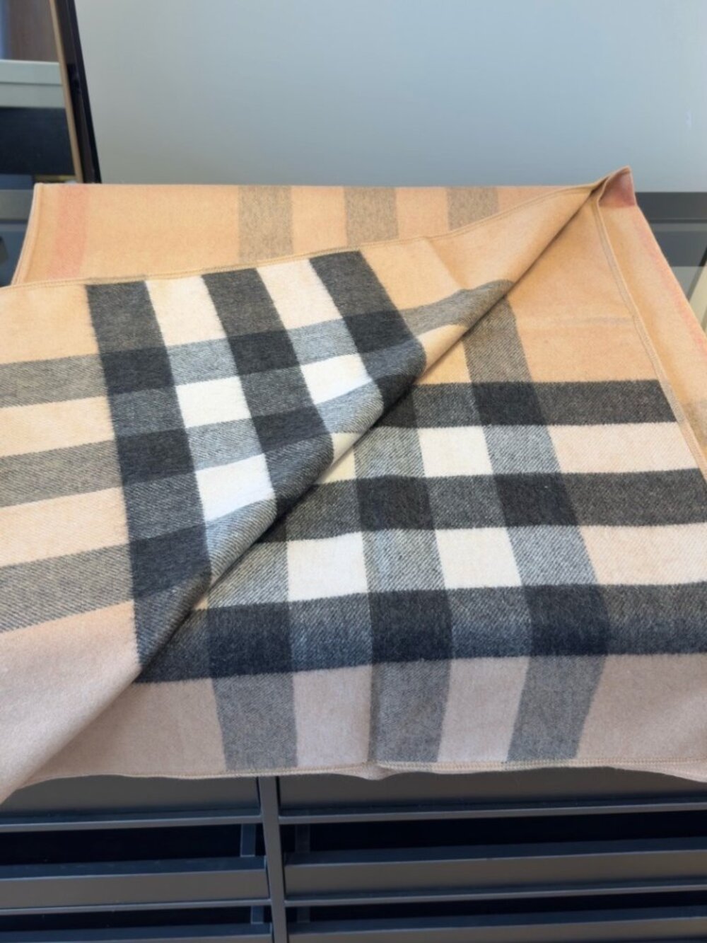 Burberry Giant Check Wool Blend Cape Poncho - Picture 5 of 5